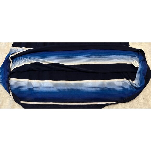 Merona Mini Sundress Blue Stripes w/Stretch Waist Rayon Blend Junior's Size M - Picture 12 of 14